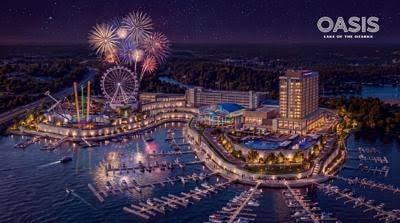 Oasis at Lake of the Ozarks — aerial rendering