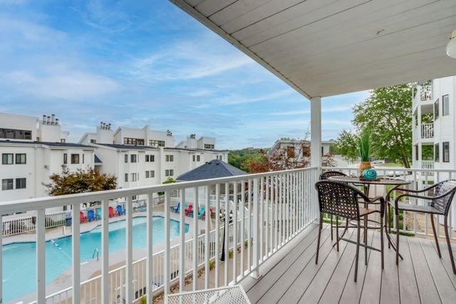 Bale Inn private balcony overlooking the pool